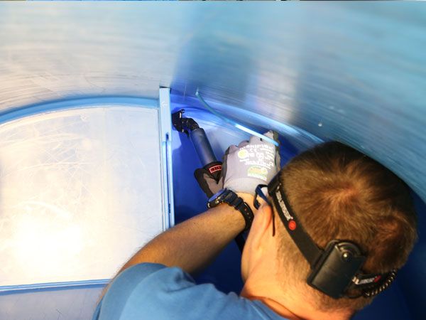 Сварка емкостей феном горячего воздуха